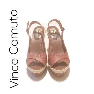 Vince Camuto Brown Wedges, Size 10B